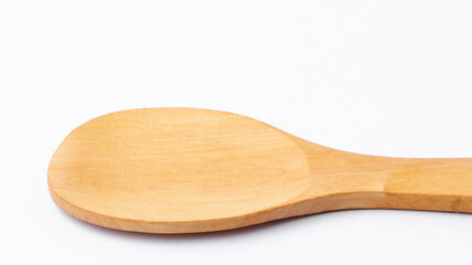 Wooden spoon on White background