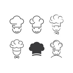 Hat chef food logo