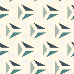 Fototapeta premium Contemporary geometric pattern. Repeated triangles motif. Seamless surface design. Modern geo abstract background. Minimalist wallpaper. Simple ornamental digital paper, textile print. Vector art
