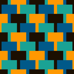 Contemporary geometric pattern. Repeated polygons, rectangles motif. Simple ornament. Modern abstract background. Seamless surface design. Geo wallpaper. Digital paper, textile print. Vector art