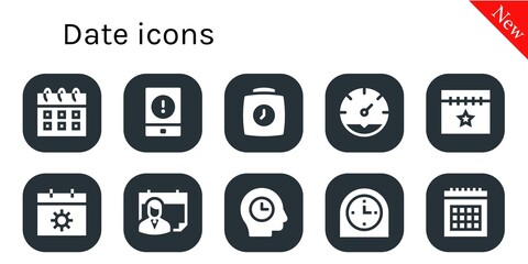 date icon set