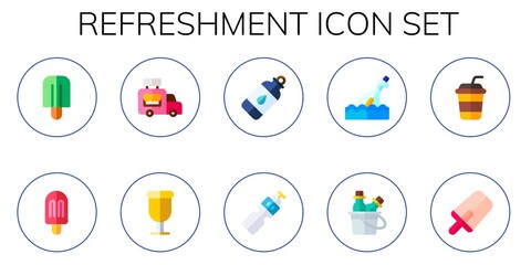 Fototapeta premium refreshment icon set