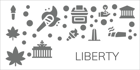 Modern Simple Set of liberty Vector filled Icons