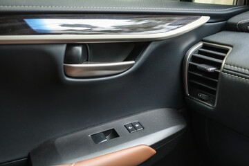 Obraz na płótnie Canvas close up of modern car interior 