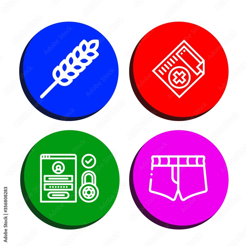 Poster label simple icons set