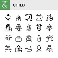Set of child icons