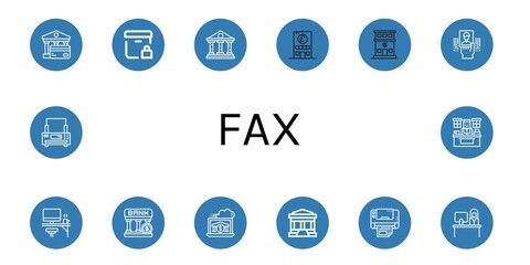 fax icon set