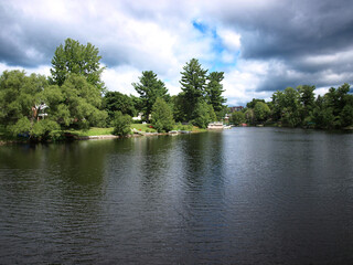 Quiet river leads to the lake - Muskoka, ON, Canada
