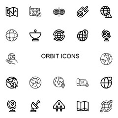 Editable 22 orbit icons for web and mobile