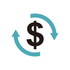 Money Exchange Convert Icon Vector