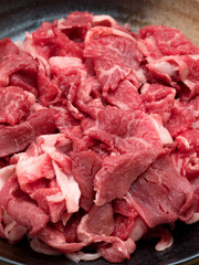 黒毛和牛の薄切り