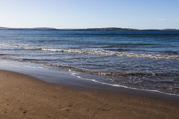 beautiful pristine Tasmanina beach on a winter morning