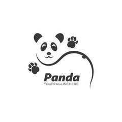 panda icon logo vector illustration