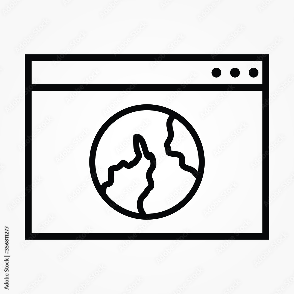 Poster web browser vector icon, website symbol. modern, simple flat vector illustration for web site or mob