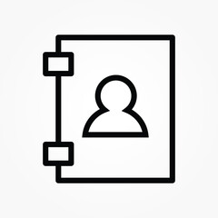 book contact people line icon vector illustration