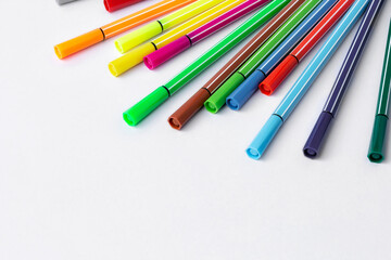 Color pen on white background