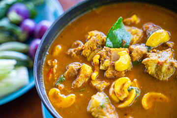 stewd pork bone with spice curry paste