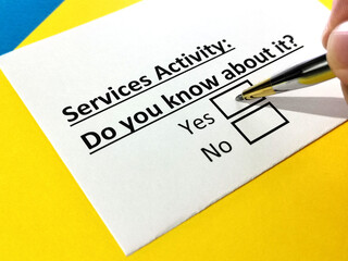 Obraz premium Questionnaire about stock investment