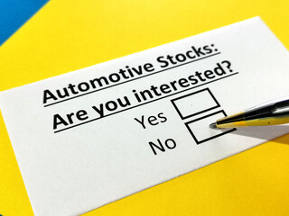 Questionnaire about stock investment