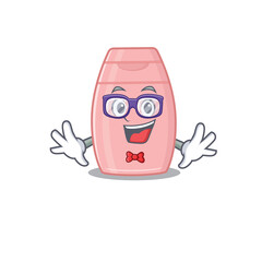 Obraz premium A cartoon drawing of geek baby cream wearing weird glasses