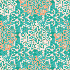 Abstract tileable floral seamless pattern design.