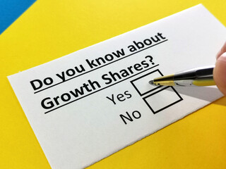 Obraz premium Questionnaire about stock investment