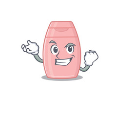 A funny cartoon design concept of baby cream with happy face