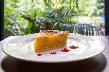 French Apple Tart slice