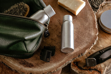 Morning grooming and shaving routine