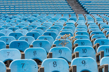 Naklejka premium blue seats in stadium