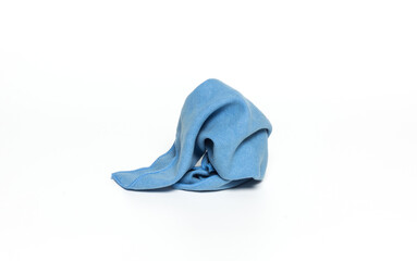 Microfiber fabric cloth on white background.
