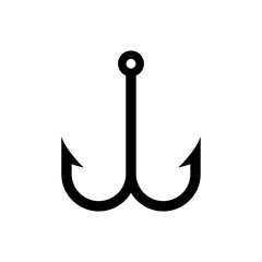 fishing hook icon in trendy flat style , hook icon

