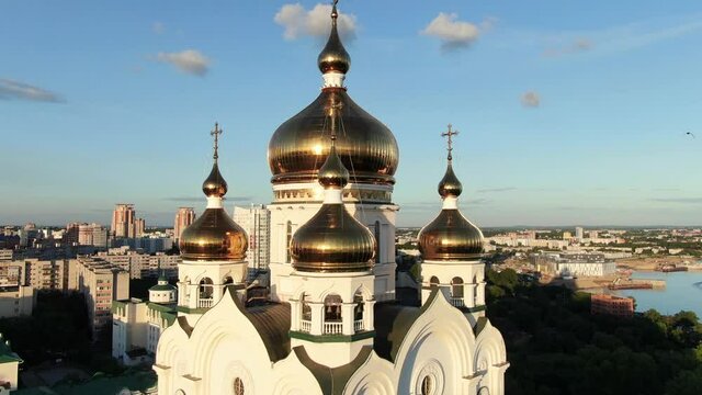 Khabarovsk Spaso-Preobrazhenskiy Kafedral'nyy sobor. . 2019 year.
