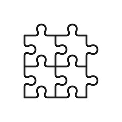 Fototapeta premium puzzle icon in trendy flat design