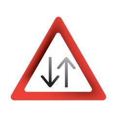two-way road sign