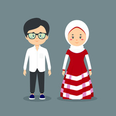 Couple Character Wearing Casual Clothes