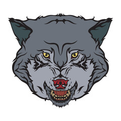 vector illustration of a wolf