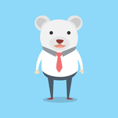 businessman with bear head