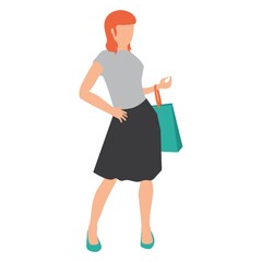 woman holding shopping bag