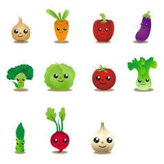funny cartoon vegetables