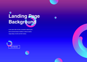 Dynamic shapes composition for landing page