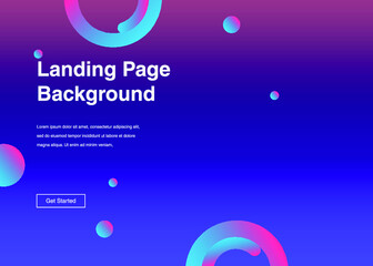 Dynamic shapes composition for landing page