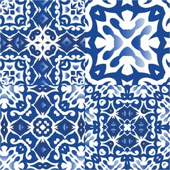 Antique azulejo tiles patchworks.