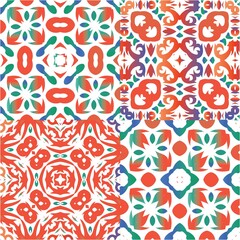 Antique ornate tiles talavera mexico.