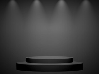 Obraz premium Black and gray background. Elegant and beautiful studio background.