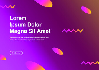 Dynamic shapes composition for landing page