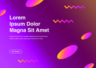 Dynamic shapes composition for landing page