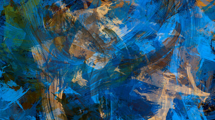 Abstract digital painting of geologic mountain illustration background