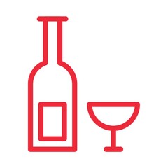 wine bottle and glass