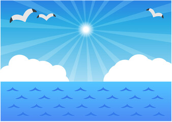 夏背景イラスト 